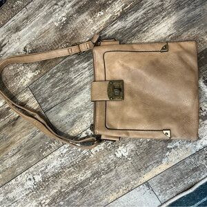 Black Rivet taupe Crossbody Bag